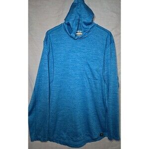 Ariat Rebar Long-Sleeve Hoodie T-Shirt, Men's Sz XXLT, Blue